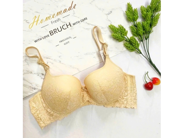 ÁO LOVELY CÀI 3 MỎNG ÉP REN 1210 -  MÀU DA